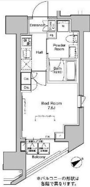 プラウドフラット浅草橋IIの物件間取画像