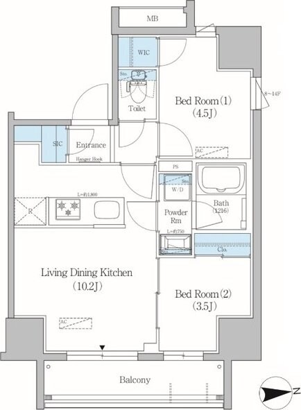 アーバネックス上野元浅草の物件間取画像