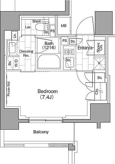ザ・パークハビオ浅草駒形の物件間取画像