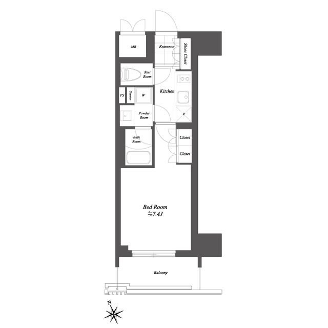 THE GATEHOUSE浅草雷門の物件間取画像
