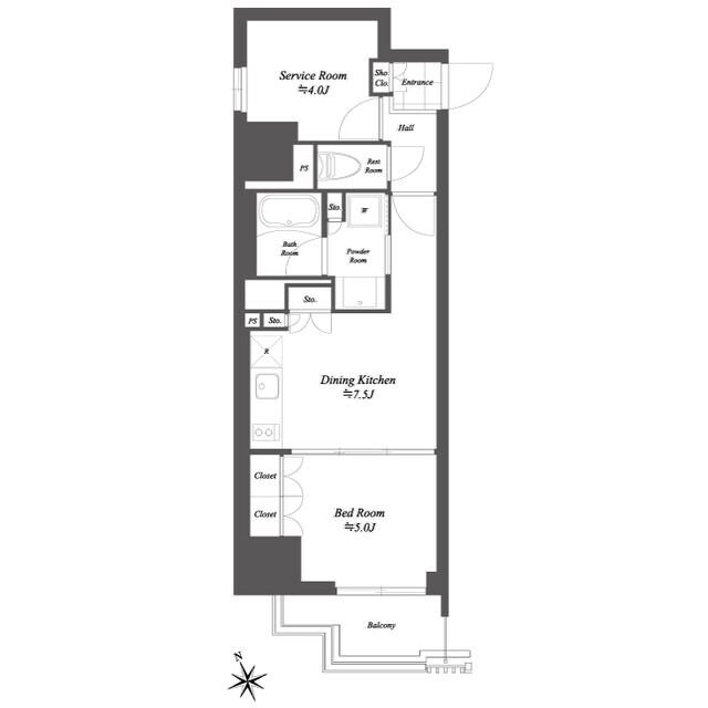 THE GATEHOUSE浅草雷門の物件間取画像