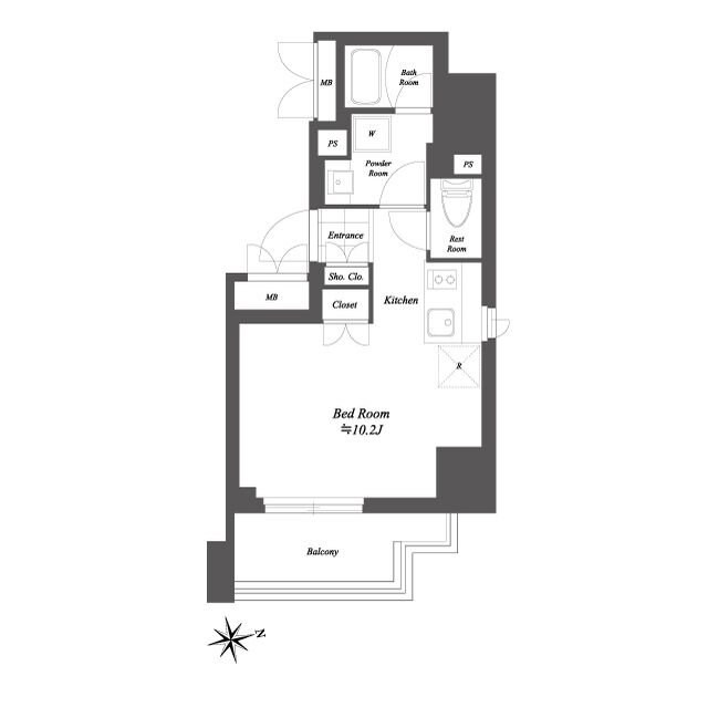 THE GATEHOUSE浅草雷門の物件間取画像