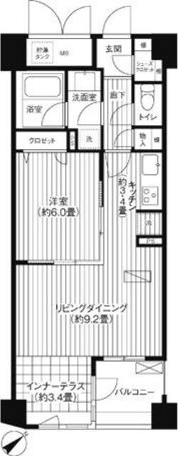 コスモリード新宿余丁町の物件間取画像