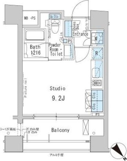 パークアクシス茅場町の物件間取画像