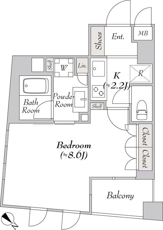 ミリアレジデンス日本橋人形町IIの物件間取画像