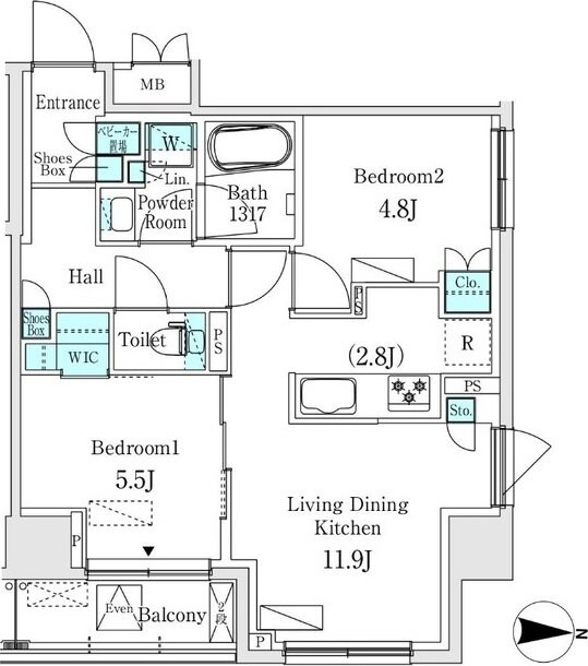 ASMACI MAISON両国Iの物件間取画像