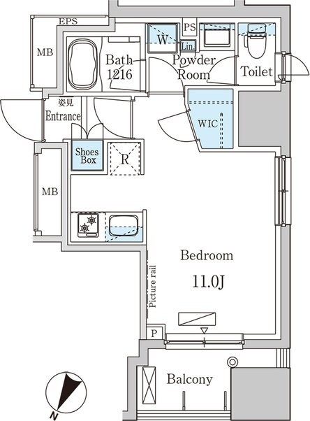 パークアクシス小伝馬町の物件間取画像