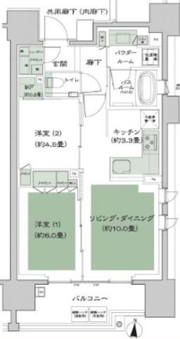 シティハウス湯島ステーションコートの物件間取画像