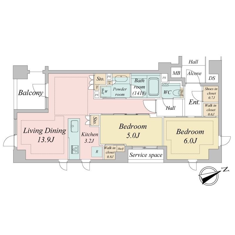 ジオ市谷仲之町の物件間取画像