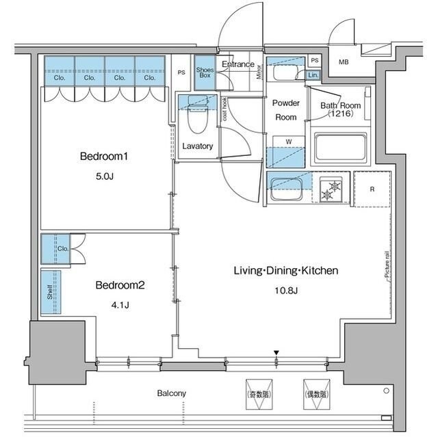 ルフォンプログレ秋葉原マークスの物件間取画像