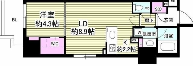 ミリアレジデンス根岸柳通りの物件間取画像