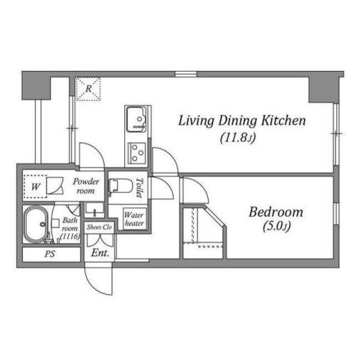オーパスホームズ八丁堀の物件間取画像