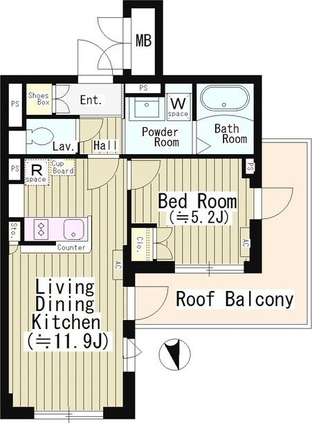 Centenario市谷二十騎町の物件間取画像