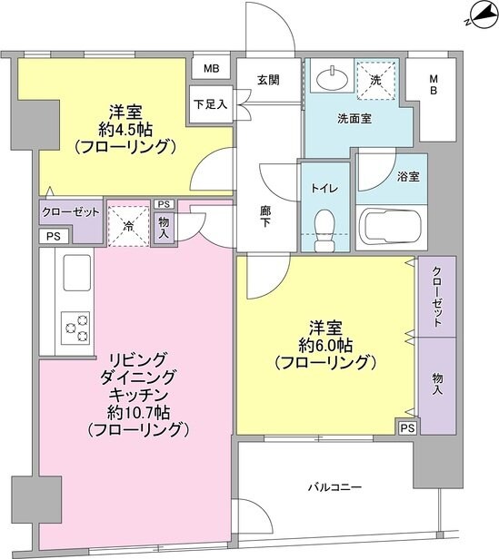 パートナーシップアパートメントの物件間取画像