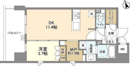 ドゥーエ入谷IIIの物件間取画像