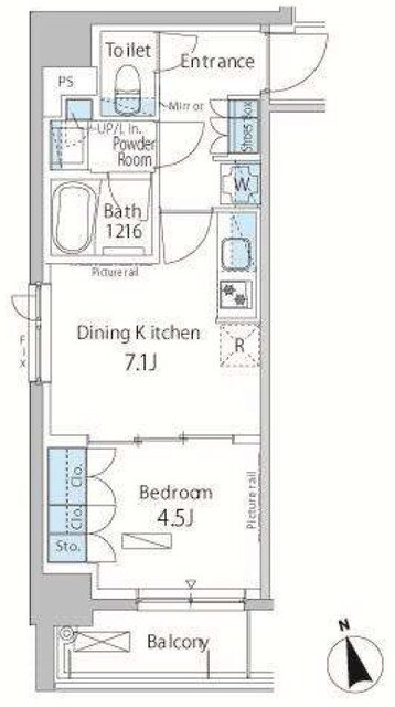 パークアクシス日本橋兜町の物件間取画像