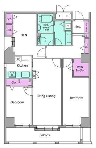 Primegate飯田橋(プライムゲート飯田橋)の物件間取画像