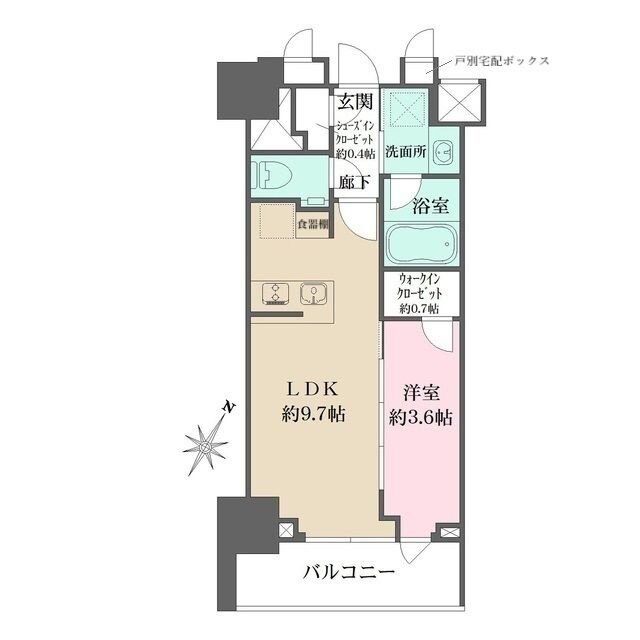 ザ・パークワンズ日本橋人形町の物件間取画像