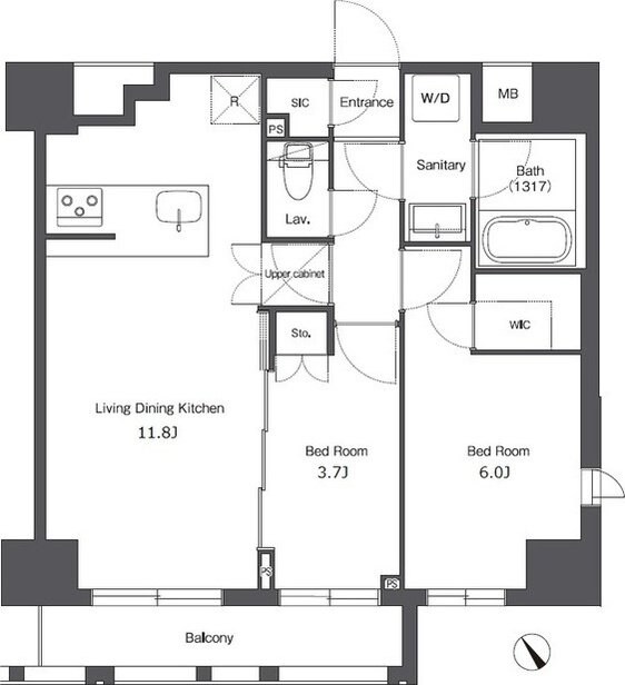 コンフォリア台東根岸の物件間取画像