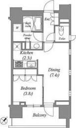LaSante千駄木の物件間取画像
