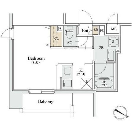 カスタリア人形町IIIの物件間取画像
