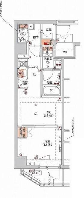 ハーモニーレジデンス神楽坂ヒルズsecondの物件間取画像