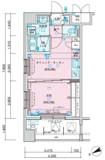 メインステージ上野の物件間取画像