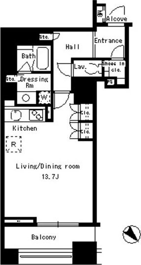 パークアクシス日本橋ステージの物件間取画像