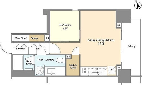 ASPRIME八丁堀の物件間取画像