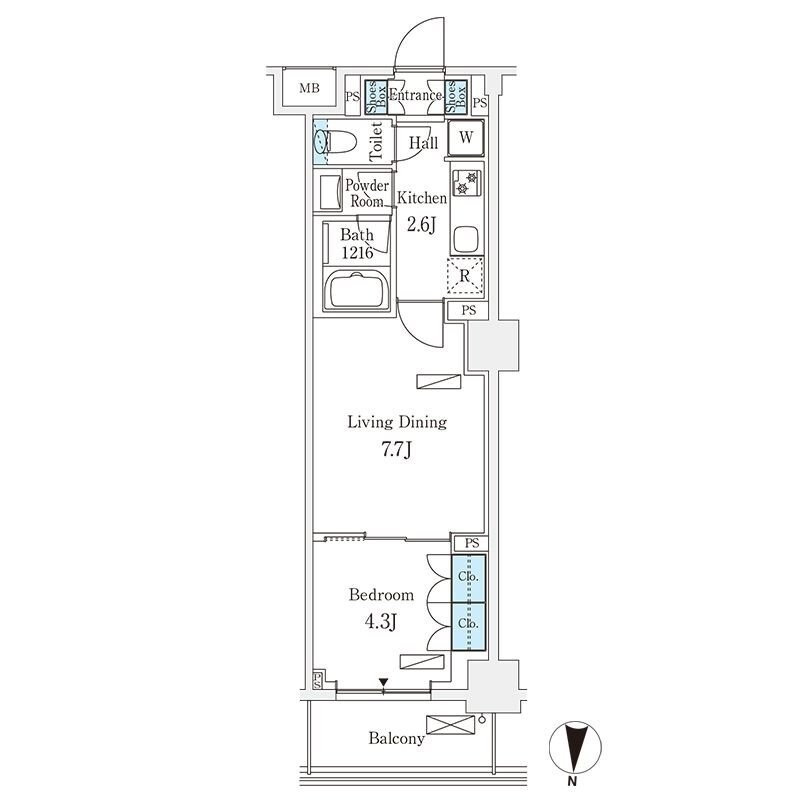 フロンティアレジデンス錦糸公園の物件間取画像