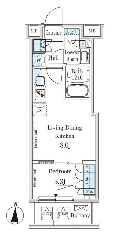 パークアクシス錦糸町WESTの物件間取画像