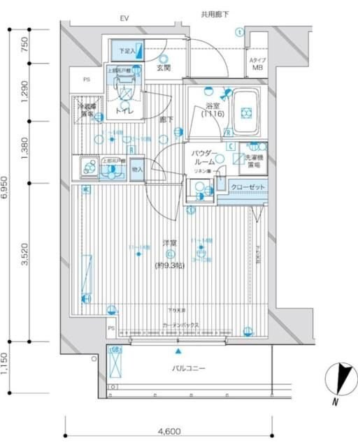 メインステージ九段下の物件間取画像