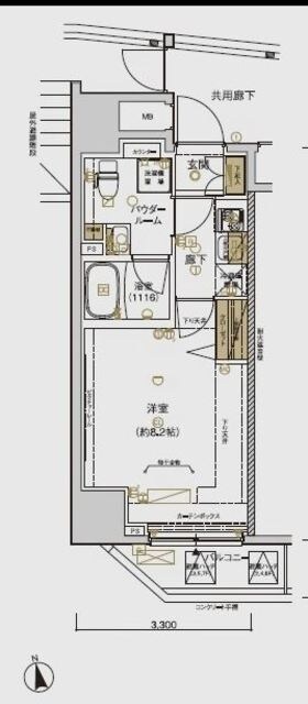 メインステージ上野松が谷の物件間取画像