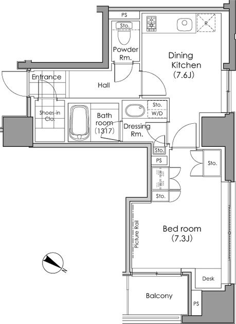 パークハビオ水天宮前の物件間取画像