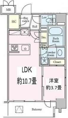 クレストコート押上の物件間取画像