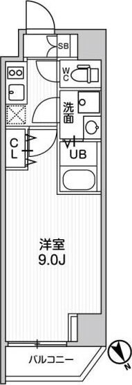 ALTERNA蔵前(オルタナ蔵前)の物件間取画像