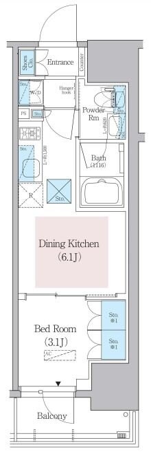 アーバネックス蔵前レジデンスの物件間取画像