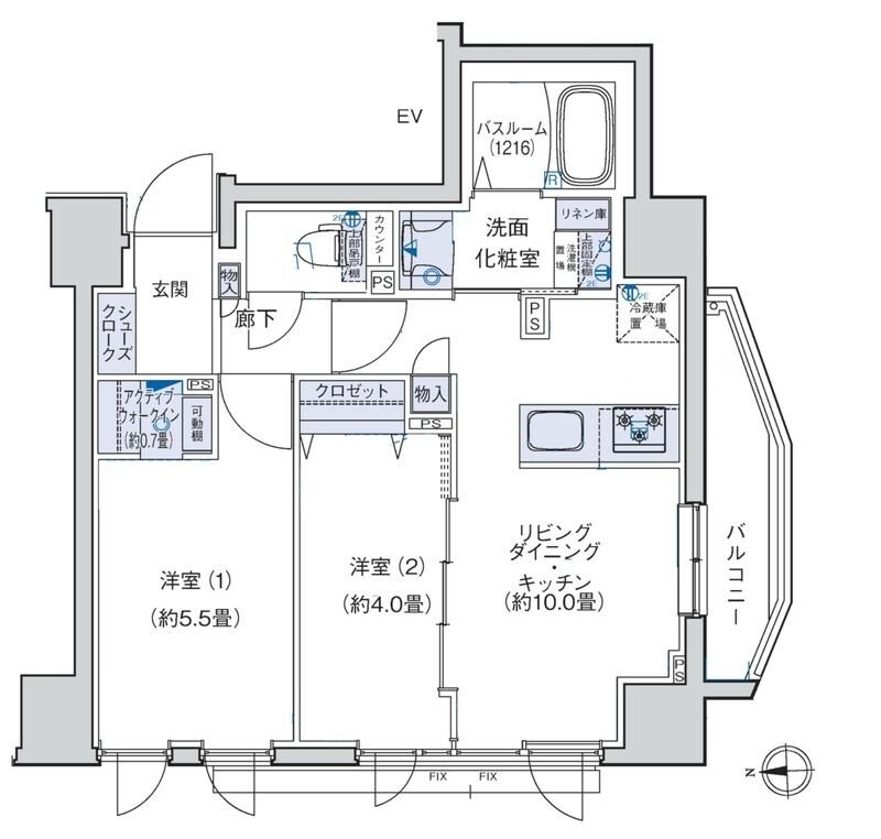 オーキッドレジデンス三ノ輪の物件間取画像