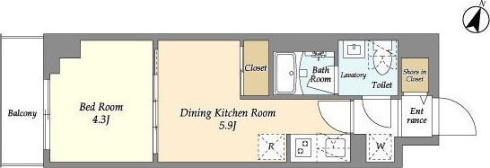 グランエール森下EASTの物件間取画像