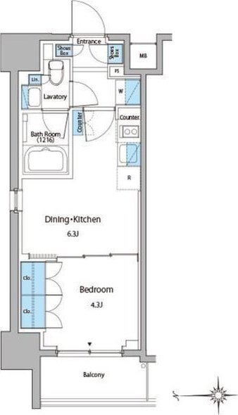 ルフォンプログレ門前仲町マークスの物件間取画像