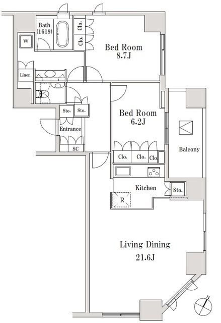 LaSante一番町の物件間取画像