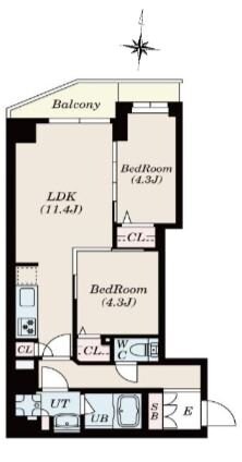GRANPASEO菊川の物件間取画像