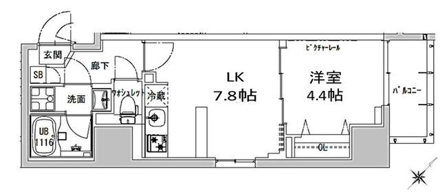 S-RESIDENCE神田avanceの物件間取画像
