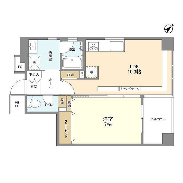 ルクレ日本橋蛎殻町の物件間取画像
