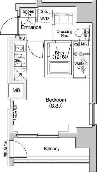 ザ・パークハビオ入谷の物件間取画像
