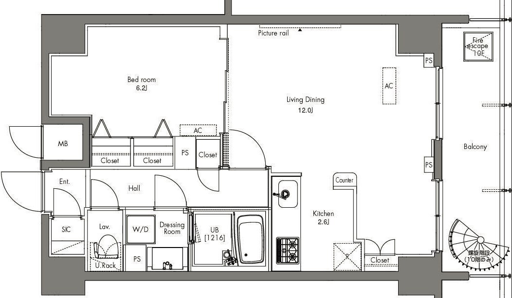 プラウドフラット隅田リバーサイドの物件間取画像