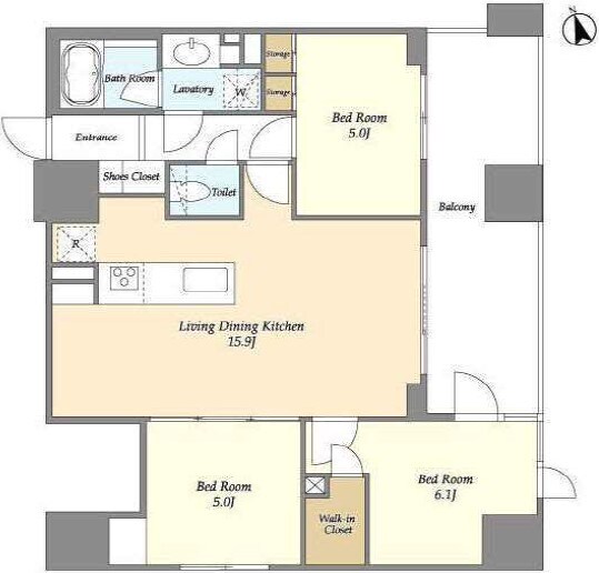 KDXレジデンス八丁堀の物件間取画像