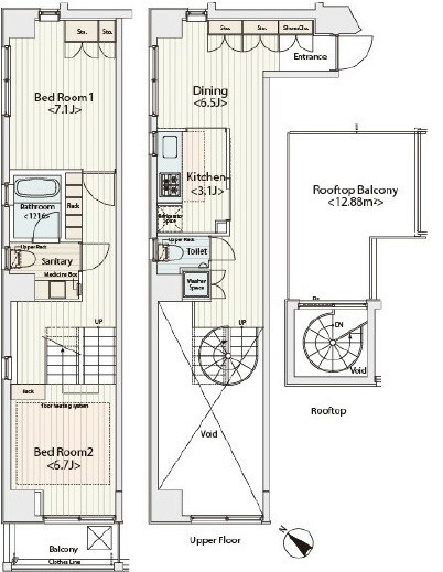 カスタリア八丁堀の物件間取画像
