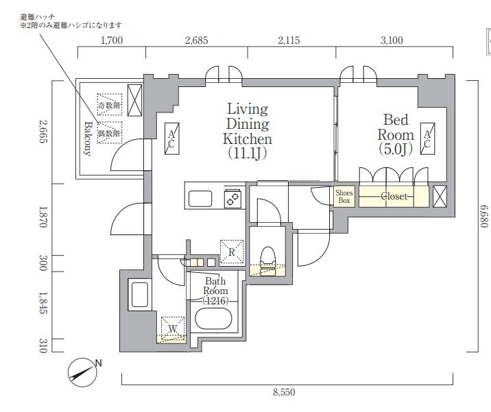 ソラシアレジデンス京橋(SOLASIA RESIDENCEの物件間取画像