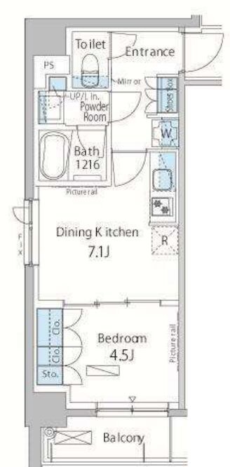 パークアクシス日本橋兜町の物件間取画像